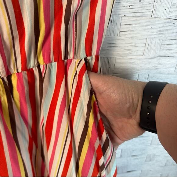 Torrid Striped midi Dress sleepless, colorful sun dress summer casual plus size - Picture 6 of 15